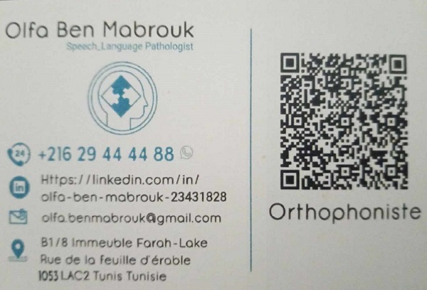 Orthophoniste à Tunis Lac 2 / Olfa Ben Mabrouk